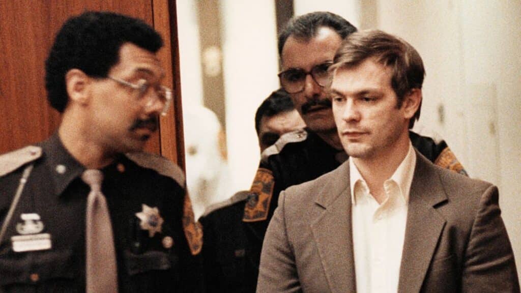 Jeffrey Dahmer momentos previos a ser juzgado 