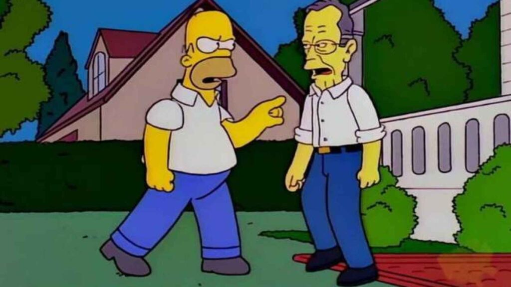 Homer Simpson y George Bush en los Simpson